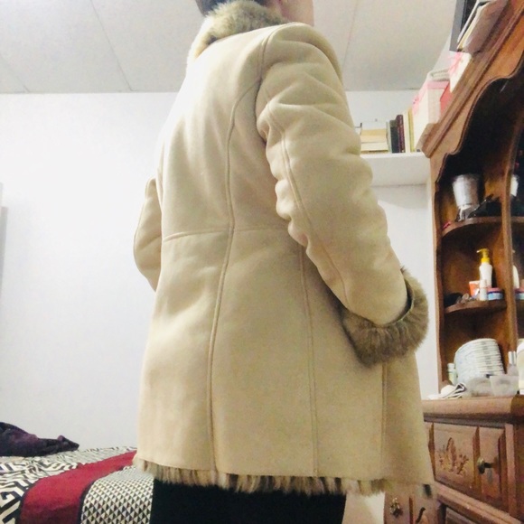Vintage fur, suede coat - Picture 7 of 8